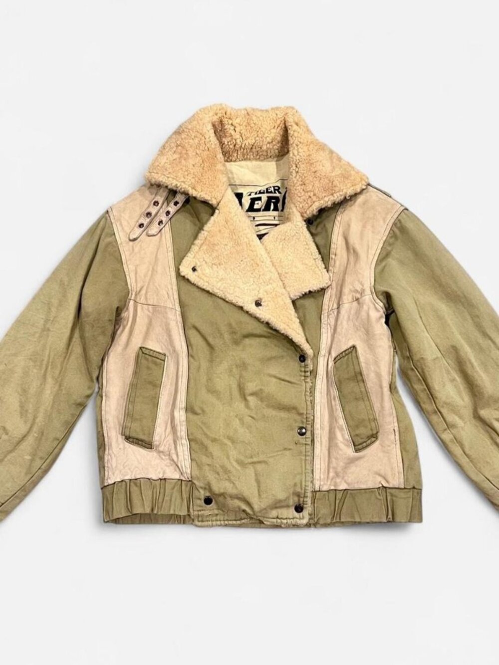 Khaki Aviator Bomber Jacket